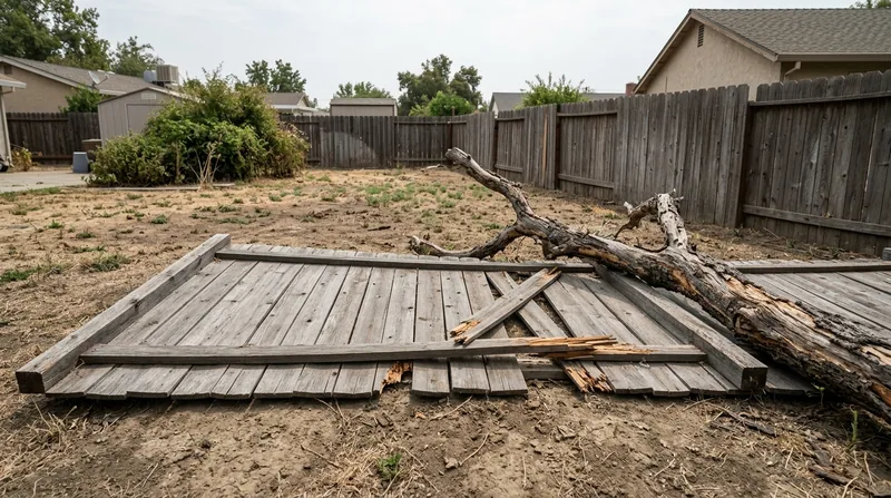 Storm Damage Fence Repair Sacramento